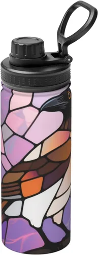 Vista 11 de Hervidor de agua aislado de acero inoxidable con estampado divertido, ideal para deportes y viajes