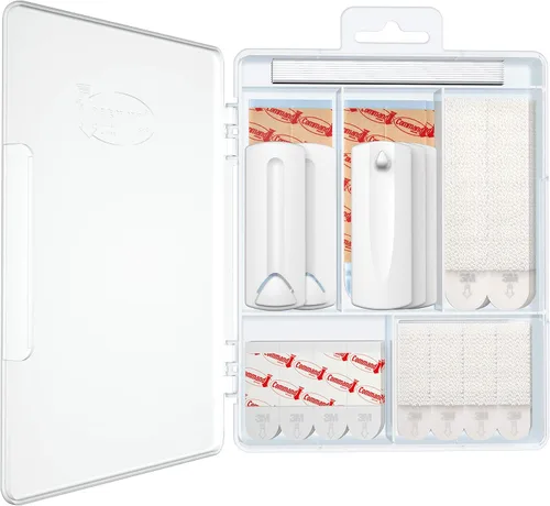Vista 4 de Command Kit para colgar cuadros y tiras para colgar pósteres, pequeño, blanco, uso en interiores, 64 tiras, decora sin daños