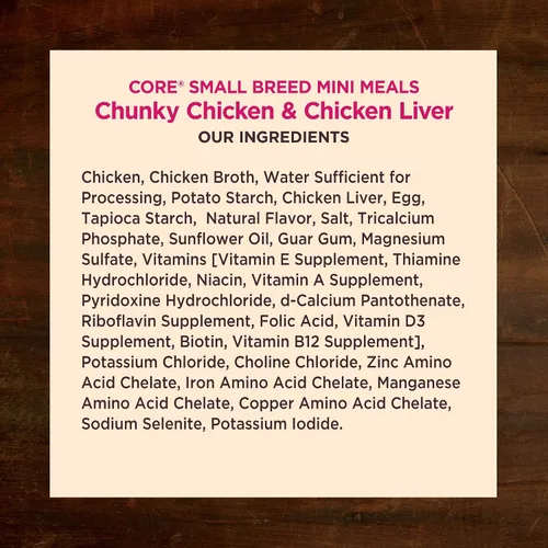 Vista 7 de Wellness CORE - Alimento húmedo natural para perros de raza pequeña, sin granos, comida húmeda para perros, entrada gruesa de pollo e hígado