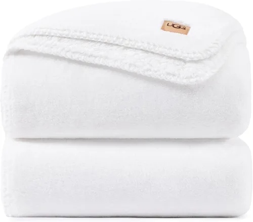 Vista 20 de UGG Whitecap Queen - Manta de forro polar de felpa, 90 x 90 pulgadas, color Se adapta a camas de tamaño Queen y Matrimonial, suave forro polar