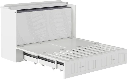 Vista 14 de AFI, Southampton Murphy - Baúl de cama Queen con colchón y cajón de 6 pulgadas, color blanco