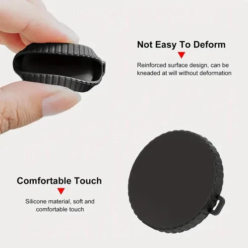 Vista 3 de Cubierta de lente duradera resistente a los arañazos, ligera, accesorio protector negro para cámaras deportivas, compatible con DJI Action5pro/4/3