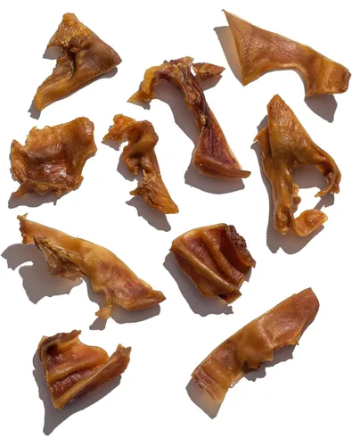 Vista 6 de Jack & Pup Astillas de orejas de cerdo (1 libra) – Masticables naturales de primera calidad para perros, orejas de cerdo, golosinas saludables