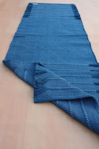 Vista 5 de Jaipur art & Rugs Estera de yoga de algodón orgánico - Alfombra tejida a mano ecológica - Antideslizante y gruesa (61x183x13mm) para fitness diario