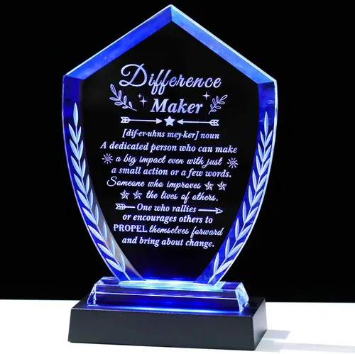 Vista 12 de Movdyka - Placa de agradecimiento de cristal grabada para mujeres y hombres