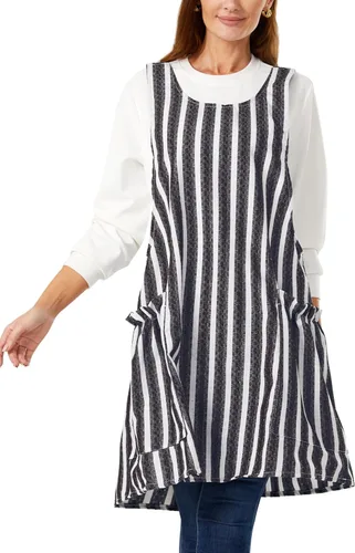 Vista 43 de Delantales ajustables con espalda cruzada para mujer con bolsillos de algodón y lino para cocinar y hornear