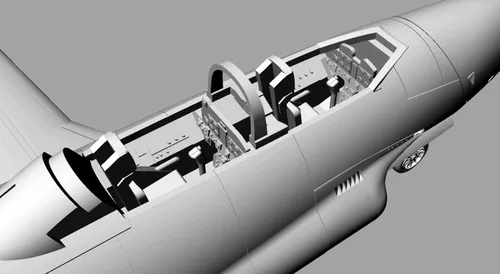 Vista 9 de Platz 1/72 T-33 Shooting Star JASDF, esquema del 50 aniversario, nuevas herramientas de la base aérea de Tsuiki