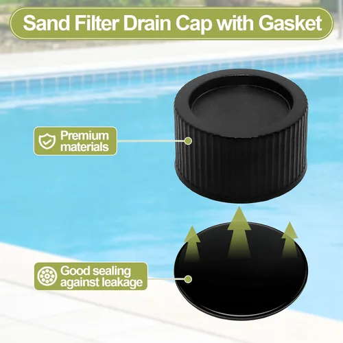 Vista 4 de SX180HG Tapa de drenaje de filtro de arena de piscina de repuesto para filtros de arena Hayward (S180T, S210T, S220T, S244T, S270T2, S310T2) Tapa