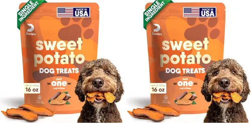 Vista 10 de Golosinas de Batata Dulce para Perros Davie's - Masticables saludables y naturales para perros, bajos en grasa, bolsa de 1 libra Made with Real