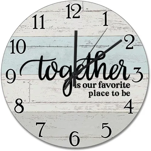 Vista 85 de Reloj de pared con versículo bíblico, con cita religiosa, reloj de madera, texto inspirador cristiano, reloj de madera rústico personalizado