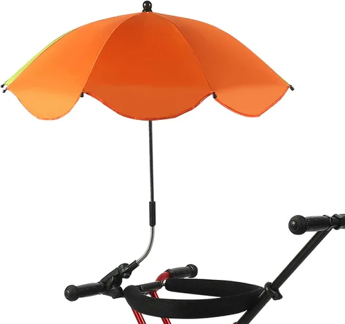 Vista 10 de TITA-DONG Paraguas para silla con abrazadera, silla de playa ajustable universal, con protección UV, sombrilla para silla de patio, silla de playa
