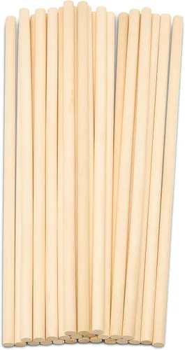 Vista 17 de Varillas de madera sin terminar de 1/4 x 6 pulgadas, para manualidades y bricolaje, 50 unidades Woodpeckers