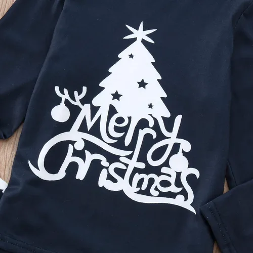 Vista 4 de Pijamas de Navidad para la familia, conjunto de pijamas de Navidad 2023, ropa de dormir divertida con estampado de Papá Noel, pijamas familiares a