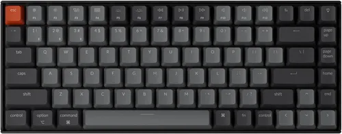 Vista 10 de Keychron Teclado mecánico inalámbrico K2 75% Layout Bluetooth para juegos con interruptor marrón Gateron G Pro/retroiluminación LED blanca/USB