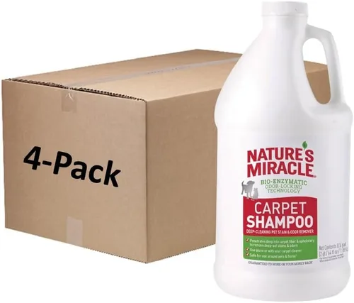 Vista 10 de Champú para alfombras Nature’s Miracle, quitamanchas y olores para mascotas de limpieza profunda, 64 onzas