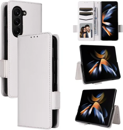 Vista 12 de Funda compatible con Blu View 1, piel sintética con soporte para tarjetas, compatible con Blu View1 B100DL con cierre magnético, protección