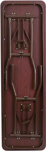 Vista 7 de Flash Furniture Frankie - Mesa de entrenamiento plegable de melamina de caoba de 5 pies