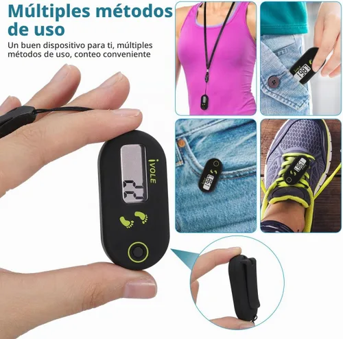 Vista 5 de 3D Pedometer, Simple Clip On Step Counter for Walking with Large Digital Display, No App, Accurate for Women Men Seniors Kids