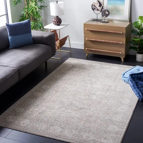 Vista 11 de Safavieh Sofia Collection SOF330B, tapete clásico color gris claro y beige, Polipropileno