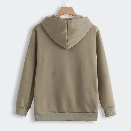 Vista 5 de PANOEGSN Sudaderas con capucha de manga larga para mujer, con bolsa de animales, chaquetas de gato, cómodas, informales, con capucha, sudaderas