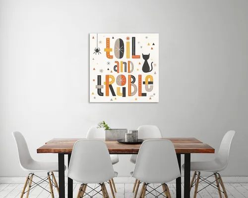 Vista 3 de Jaxson Rea "Retro Halloween V Gallery Wrapped Canvas by Laura Marshall, 12" x 12