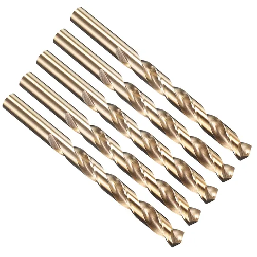 Vista 265 de PATIKIL Broca Jobber de 0.039 in, vástago recto M35 cobalto 5% acero de alta velocidad 135° acabado dorado para metal duro de acero inoxidable - 2