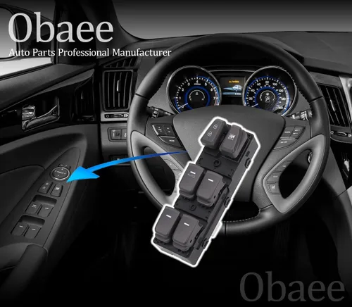 Vista 6 de Obaee Interruptor Maestro de Ventana Botón de Control de Energía Delantero Izquierdo Lado del Conductor Compatible con Hyundai Sonata 2011 2012 2013