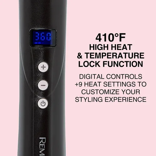 Vista 5 de Colección Remington T Studio Salon perla plancha digital para crespos de cerámica, Rosado