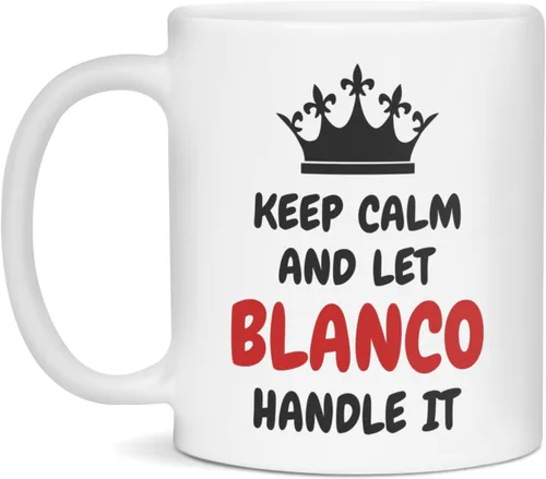 Vista 3 de Blanco Keep Calm Custom Name Mug, 15-Ounce White