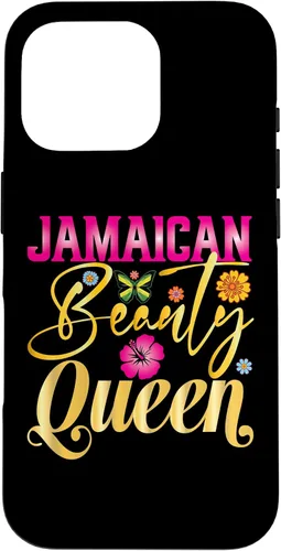 Vista 20 de iPhone 16 Jamaican Beauty Queen Jamaica Flag Jamaica Girl Souvenir Case