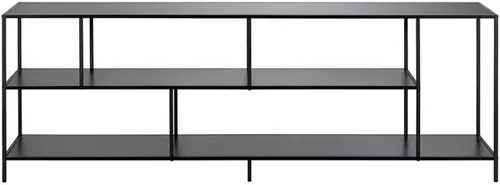 Vista 4 de Pemberly Row Moderno soporte de TV de madera/metal para televisores de hasta 70" en negro