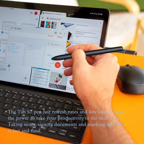 Vista 5 de Tab S7, S7+ Pen Puntero de repuesto para Samsung Galaxy Tab S7, Tab S7+ Plus, S8, S8+, S8 Ultra S Pen Stylus (sin Bluetooth) + puntas/puntas (negro)