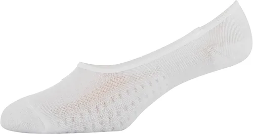 Vista 4 de Peds Calcetines invisibles de corte medio para mujer, 6 pares, Blanco