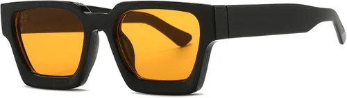 Vista 104 de AIEYEZO Gafas de sol cuadradas para mujeres y hombres, gafas de sol cuadradas con montura gruesa, estilo de diseñador simple