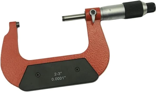Vista 7 de Micrómetro exterior fuera de micrómetro herramienta de maquinista 0-1" 1-2" 2-3" 3-4" precisión 0.0001" mm precisión micrómetro de carburo conjunto