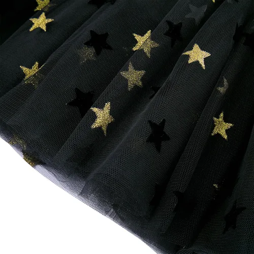 Vista 6 de Vestidos de manga larga tutú para niña, vestido de tul esponjoso para otoño, invierno, rosa y negro, vestidos de 4 a 8 años