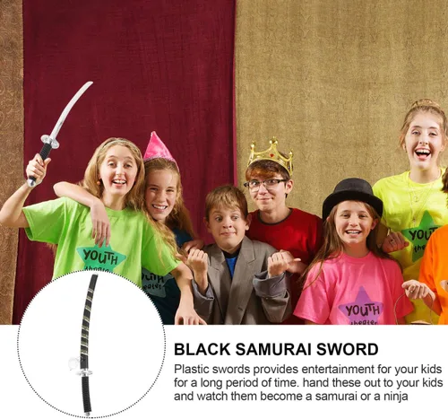 Vista 5 de Abaodam Mini espada de juguete de plástico samurái japonés conjunto de juguetes de Halloween Dress Up Props Espada