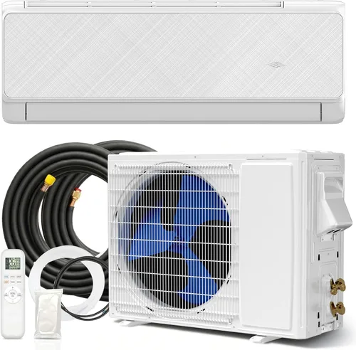 Vista 8 de Antarctic Star Sistema de calefacción mini split de 18000 BTU, aire acondicionado mini split de 19 SEER2 de eficiencia energética con bomba