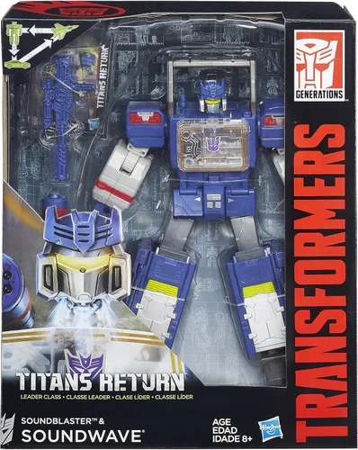 Vista 2 de Soundwave y soundblaster de Transformers Generations Titans Return