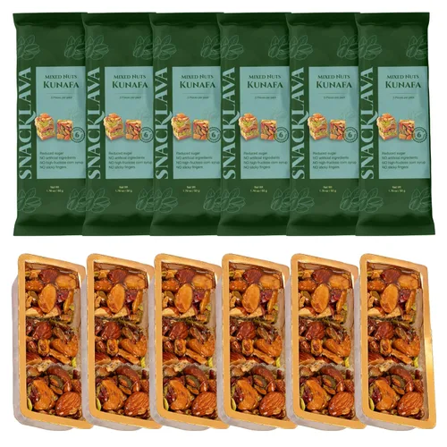 Vista 27 de Snacklava Cashew Bird's Nest - Paquete de 6 (24 piezas por paquete) - Sin ingredientes artificiales, colores o conservantes - Pasteles hechos a mano
