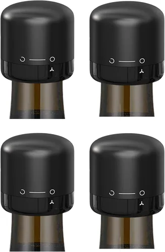 Vista 6 de Tapón de vino para vino, paquete de 2 tapones de botella de vino sellado de silicona, sellador de vino reutilizable de giro para sellar, tapón