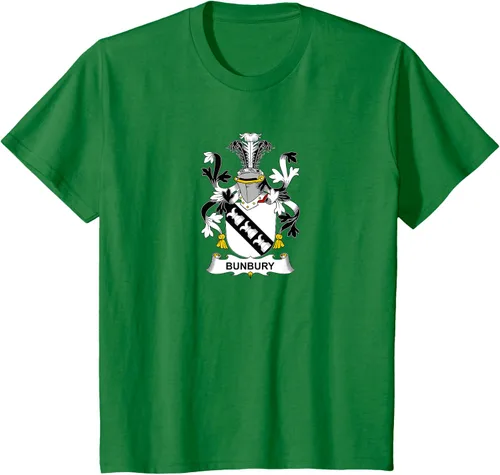 Vista 3 de Bunbury Coat of Arms - Camiseta con escudo familiar Negro