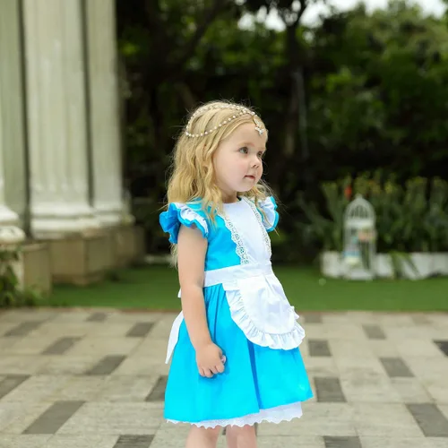 Vista 3 de Little Girls Princess Costume For Birthday Party With Headband