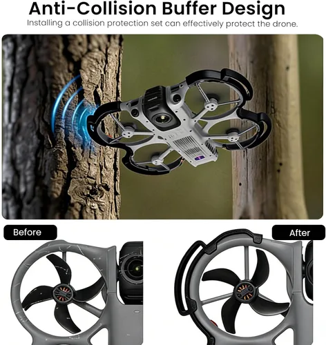 Vista 2 de Juego de protección anticolisión 2 en 1 para DJI AVATA 360, protector de hélice y tren de aterrizaje, accesorios para drones para DJI Avata 360