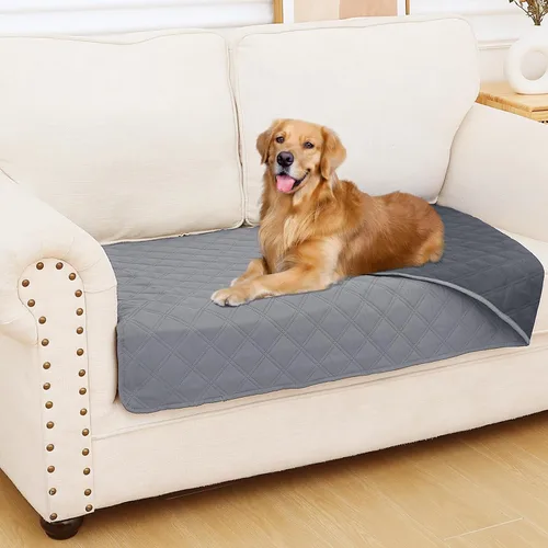 Vista 66 de Smiry Funda Impermeable para Cama de Perro Manta para Mascotas, Manta Suave y Lavable para Perros para Muebles Cama Sofá Sofá Reversible, a Cuadros