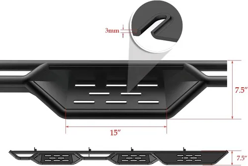 Vista 5 de HD Ridez Paso de caída rueda a rueda compatible con Chevy Silverado GMC Sierra 1500 2019-2026 Extended Cab 6.5 pies y 2500 3500 2020-2026