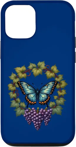Vista 27 de Blue Winged Diana Fritillary Butterfly and Grape Vine Case for iPhone XR