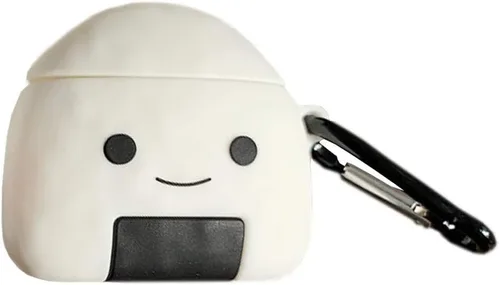 Vista 34 de Linda funda para Airpods, divertida y creativa 3D con forma de frutas y verduras con soporte de hebilla de anillo, funda de silicona suave a prueba