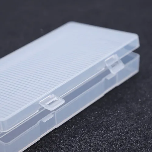 Vista 5 de Paquete de 2 cajas de almacenamiento de baterías de plástico 18650 de 8 celdas con soporte de gancho, impermeable, transparente, de plástico duro