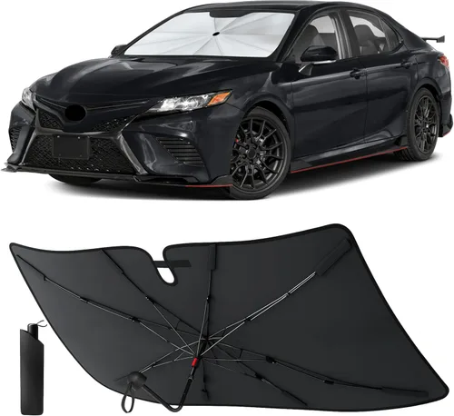Vista 12 de EcoNour Parasol plegable para parabrisas de Mazda 3 2014-2016 2017 2018, parasol para ventana delantera de automóvil, protección UV, bloqueador